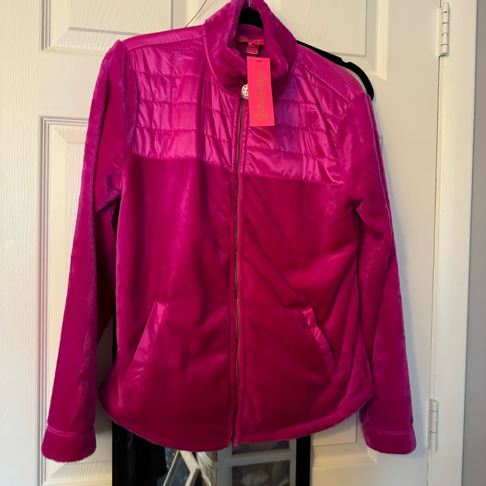 NWT Lilly Pulitzer  Leona plush zip up